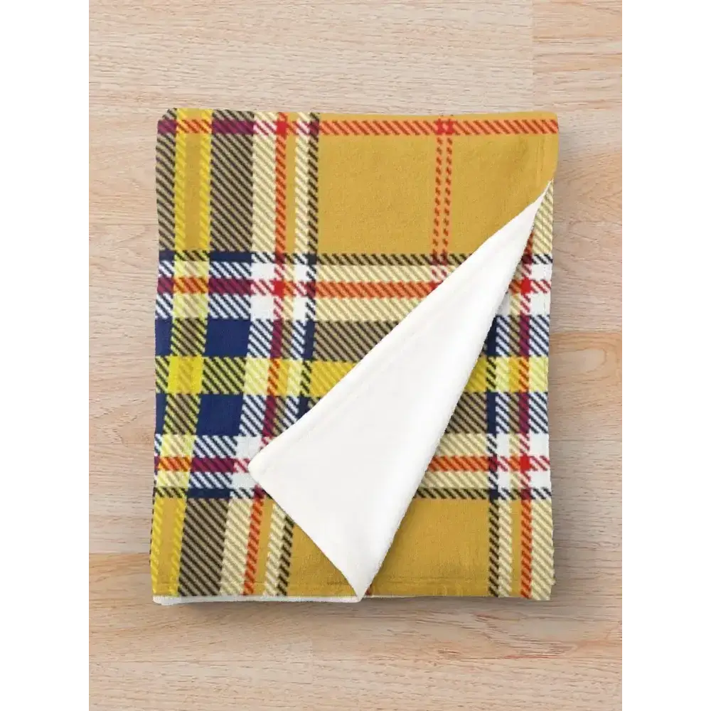 Throw Blanket Yellow Tartan