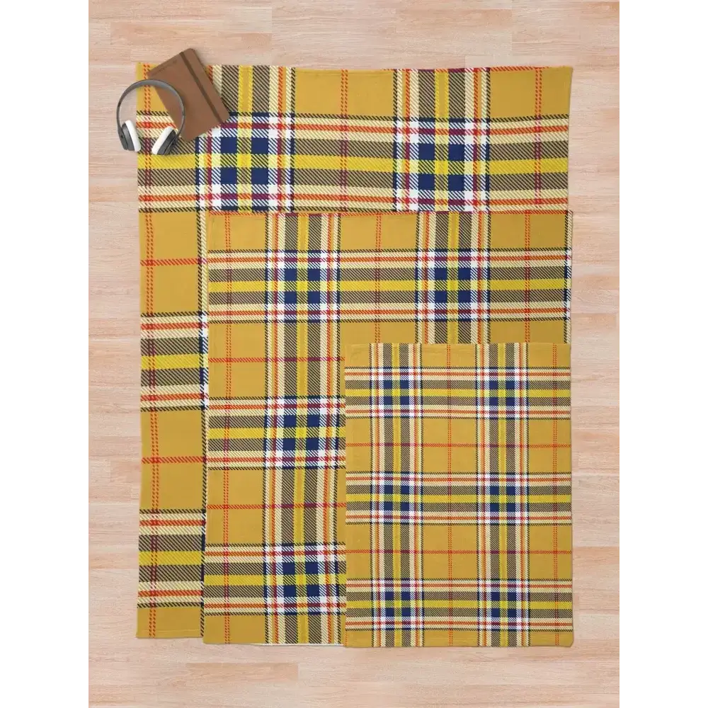 Throw Blanket Yellow Tartan