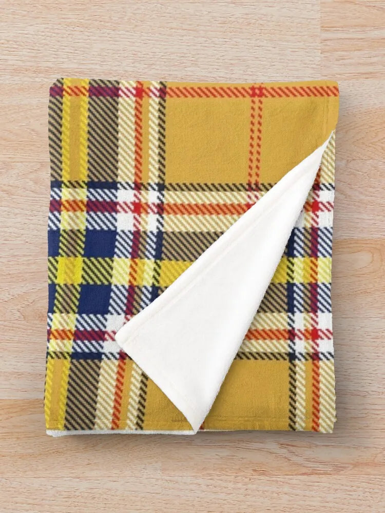 Throw Blanket, Yellow Tartan