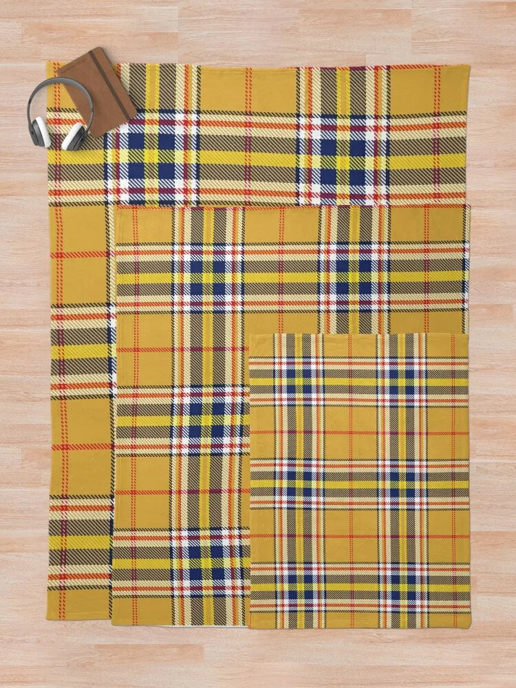 Throw Blanket, Yellow Tartan