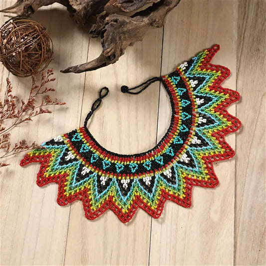 Colorful Beaded Necklace; Handcrafted (4 Variants) - Colorful