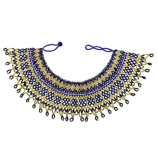 Handmade Multicolor Seed Bead Choker Necklace 